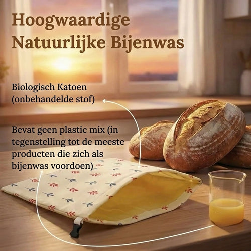 Premium 100% Katoen-Bijenwas Broodzakken