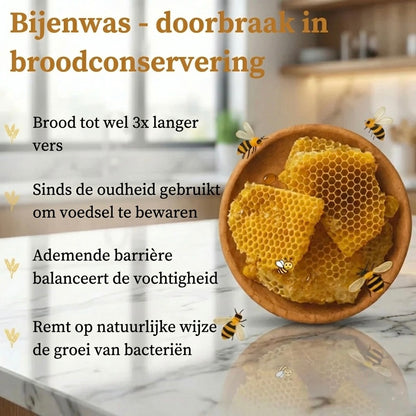 Premium 100% Katoen-Bijenwas Broodzakken